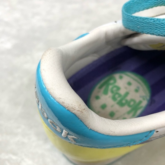 Vintage Reebok Classics yellow and purple size 8 1/2 - Picture 10 of 14